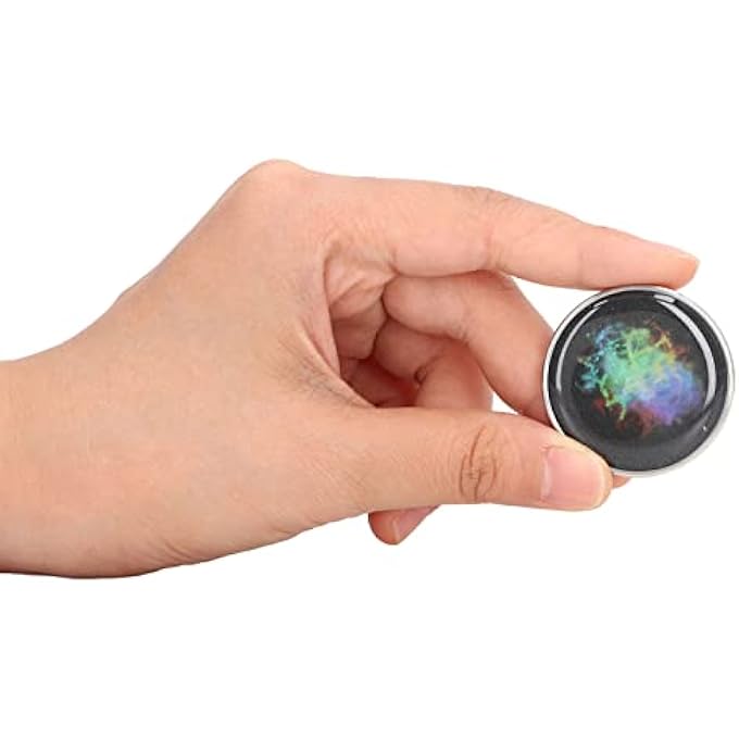 Keenso Decompression Gyroscope Toy, Colorful Luminous Decompression Desktop Rotating Stainless Steel Stress Relieve Toy for Kids Aldult (#1) - Image 2