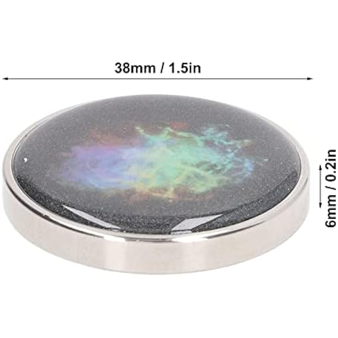 Keenso Decompression Gyroscope Toy, Colorful Luminous Decompression Desktop Rotating Stainless Steel Stress Relieve Toy for Kids Aldult (#1) - Image 3