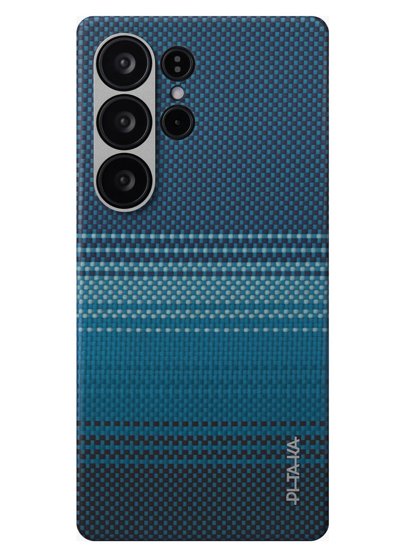 PITAKA Galaxy S25 Plus Magsafe Case Aries Tactile Woven Cover / Ultra Slim / Raised Camera Lip / Woven Touch / Drop and Damage Protection / Durable Back Cover - Moonrise  - Image 1