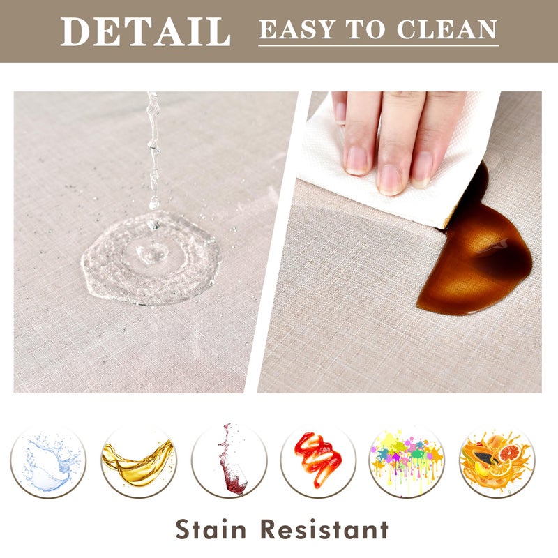 Nasitos 2 Pack Plastic Table Cloth 60x84 Inch-100% Waterproof Clear Table Cover Protector, PVC Sheet Oil Spill Proof Wipeable Table Cloth Disposable for Picnic, Dining, Parties, Outdoor & Indoor Uses - Image 3