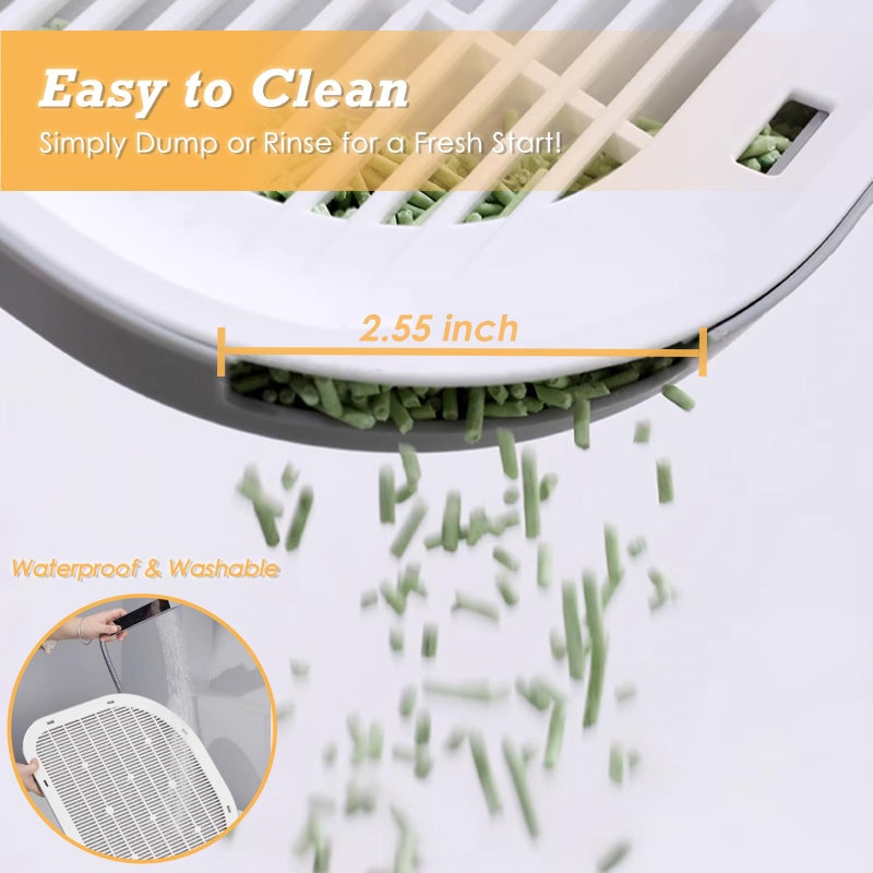 LoopTime Cat Litter Mat Litter Trapping Mat,19.29"Ã—14.96",Cat Litter Box Mat for Floor,Large Litter Matt for Cat Litter Box,Kitty Litter Mat Catcher,Waterproof Urine Proof,Washable,Easy Clean,Less Waste (Grey) - Image 4