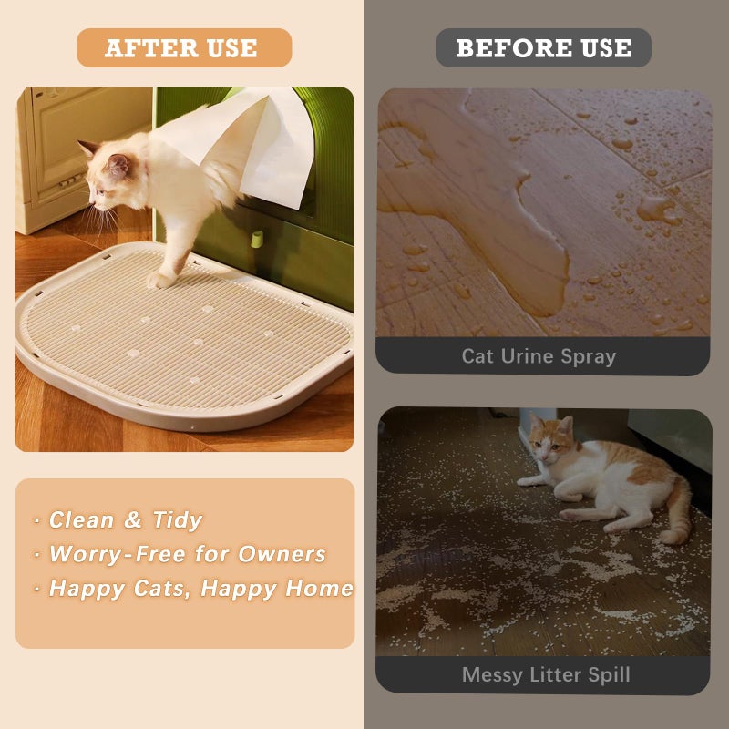 LoopTime Cat Litter Mat Litter Trapping Mat,19.29"Ã—14.96",Cat Litter Box Mat for Floor,Large Litter Matt for Cat Litter Box,Kitty Litter Mat Catcher,Waterproof Urine Proof,Washable,Easy Clean,Less Waste (Grey) - Image 5