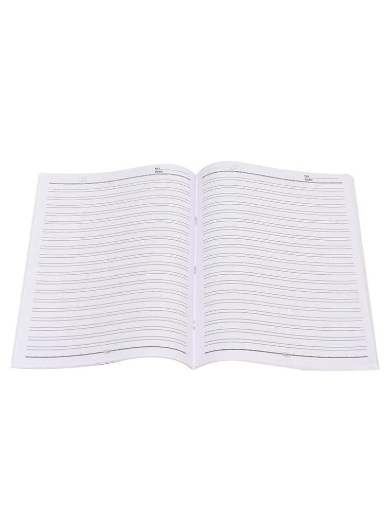 دفتر انجليزي مدبس 60 ورقة مسطرين 28.5*20.5 سم - متعدد الألوان - Image 3