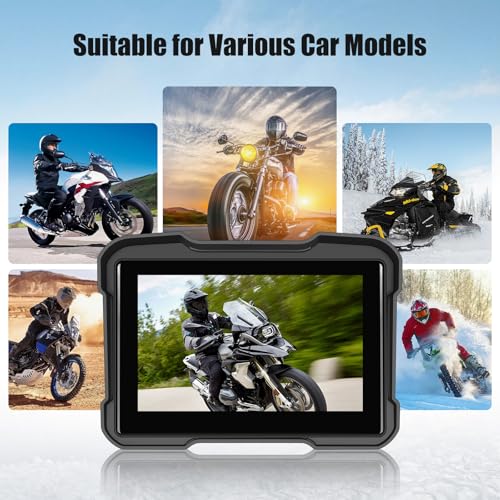 SIXWIN Motorcycle GPS Navigation System with Wireless Carplay Android Auto 5" Moto CarPlay Screen with Dual Bluetooth, Navigation/Siri/G00gle Assistant Waterproof - Image 5