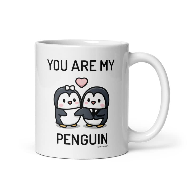 MIPOMALL Valentines Day Gifts, You are My Penguin Mug, White Coffee Mugs Tea Cup, Valentine Present idea, Gift for Wife, Husband, Boyfriend, Girlfriend, Couple, Lovers, Fiance, Fiancee - C301 - Image 1