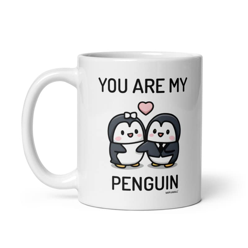 MIPOMALL Valentines Day Gifts, You are My Penguin Mug, White Coffee Mugs Tea Cup, Valentine Present idea, Gift for Wife, Husband, Boyfriend, Girlfriend, Couple, Lovers, Fiance, Fiancee - C301 - Image 2