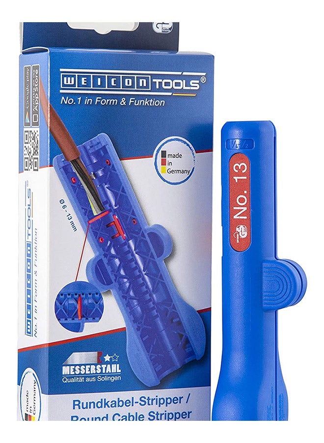 WEICON قشارة كابلات دائرية رقم 13 مفككة للكابلات الدائرية والمقاومة للرطوبة بقطر 6.0 - 13.0 ملم. (على سبيل المثال، كابل NYM مقاس 3x1.5 إلى 5x2.5 مم²) أداة تفكيك احترافية - Image 1