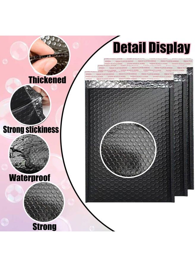 xlehoely 50 PCS Bubble Mailers,Black Poly Padded Envelopes,Waterproof Shipping Bags,Mailing Envelopes Bubble Padded,Self Seal Cushion Envelopes for Mailing,Shipping,Packing,Small Business,3 Sizes - Image 3