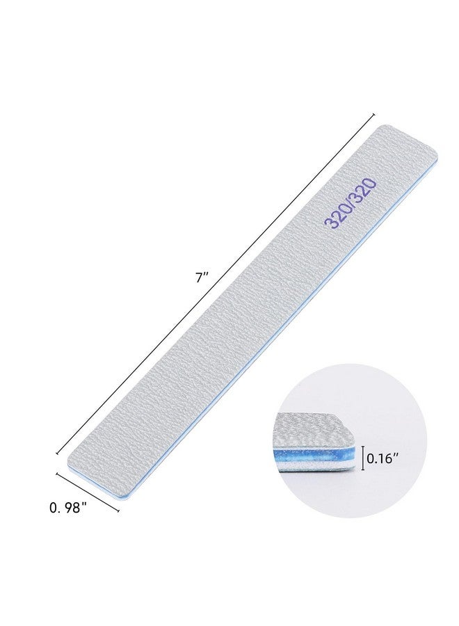 بي تي واي ام اس 25 قطعة من مبردات الأظافر للأظافر الطبيعية، مقاس 320 حبيبات دقيقة لتلميع وتنعيم الأظافر - Image 2