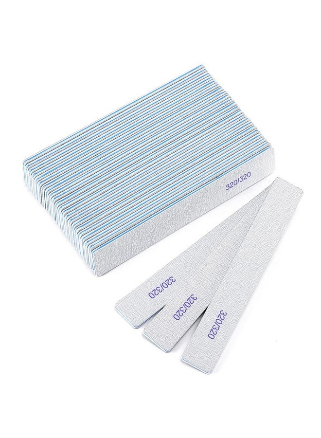 بي تي واي ام اس 25 قطعة من مبردات الأظافر للأظافر الطبيعية، مقاس 320 حبيبات دقيقة لتلميع وتنعيم الأظافر - Image 1