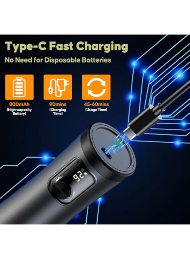 Arabest طقم مطحنة ملح وفلفل كهربائية - مطحنة ملح قابلة لإعادة الشحن مع شاشة عرض LED - مطحنة فلفل أوتوماتيكية مع قاعدة تخزين - مطحنة فلفل مع ضوء للمطبخ - Image 2