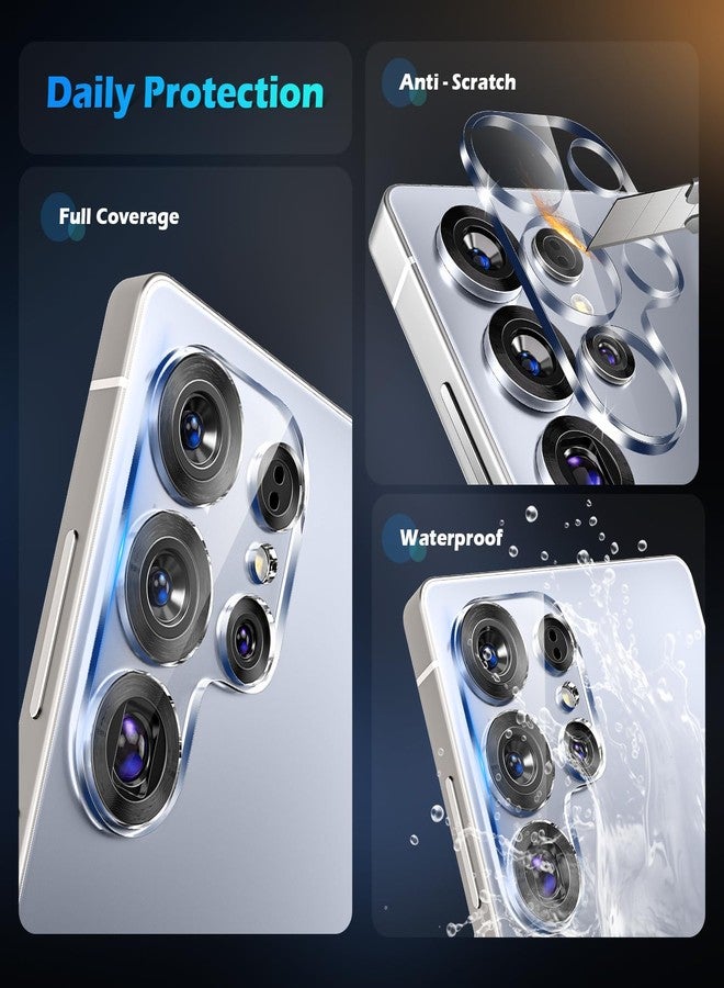 imluckies 4 Packs for Samsung Galaxy S25 Ultra Camera Lens Protector, Ultra-HD Tempered Glass & 9H Anti-Scratch Back Camera Screen Protective Film, Case-Friendly for S25Ultra, Clear - Image 3