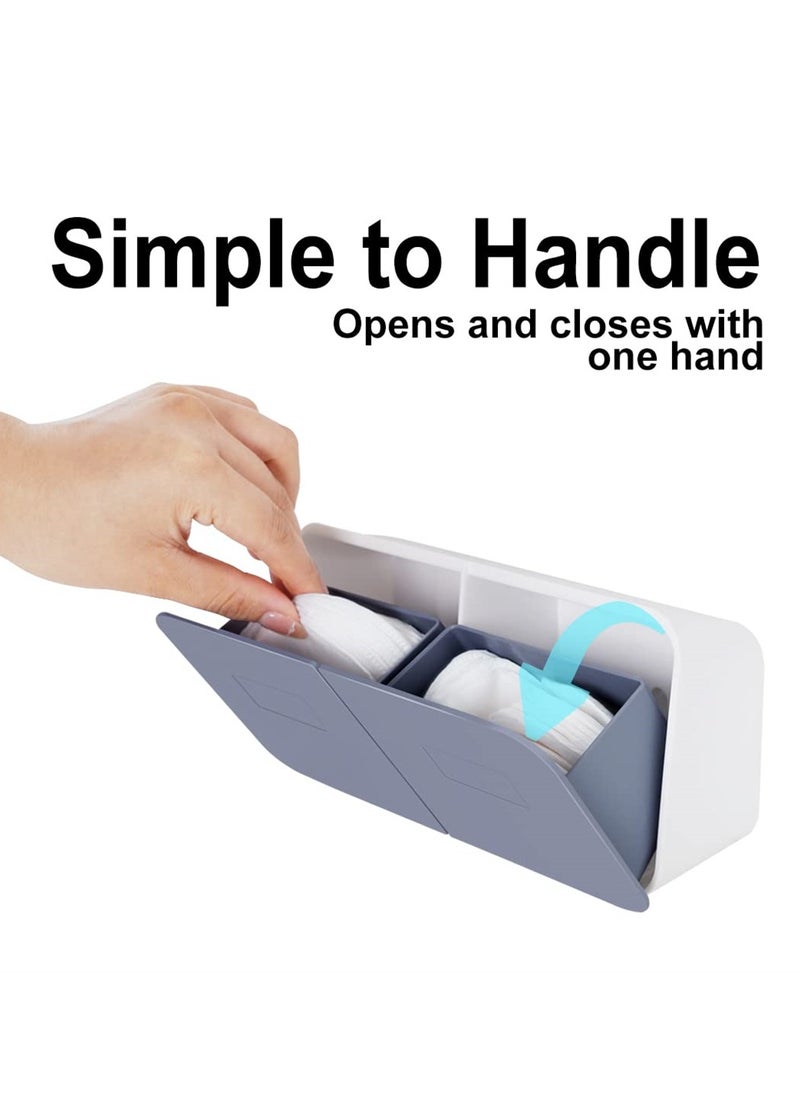 SYOSI Qtip Holder Dispenser Wall MountedCotton Swab Pads Holder Waterproof Bathroom Counter Organizer for Makeup Sponge Tooth Pick Hair Accessories Vanity Organizers and Storage  - Image 3