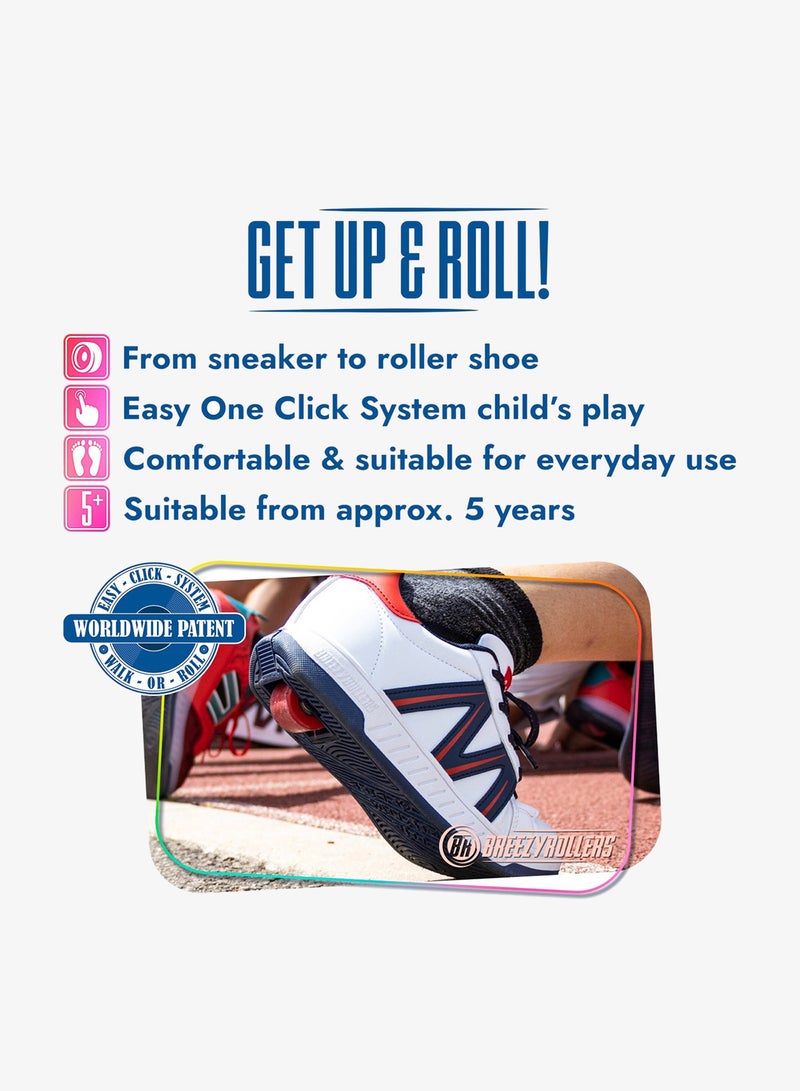 BREEZYROLLERS BREEZY ROLLERS shoes with wheels for children, Roller skates sneakers kids, From children's street shoes to roller skates in a few seconds, Patented click system, Trainers with wheels for girls & boys - Image 2