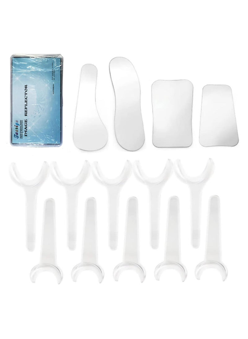 Tazrigo Tazrigo Dental Photography Mirrors Stainless Steel  10Pcs Tshape Retractor Mouth Opener 