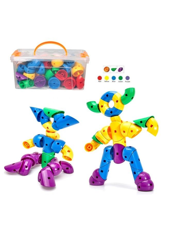 JSAITOYS 270pcs  ABS Plastic Creative Building Block Education DIY Learning Doll Kids Toy  - Image 1