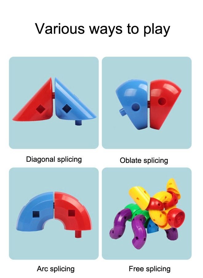 JSAITOYS 270pcs  ABS Plastic Creative Building Block Education DIY Learning Doll Kids Toy  - Image 4