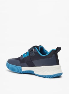 Kappa Boys' Textured Sports Shoes with Hook and Loop Closure  - Image 2