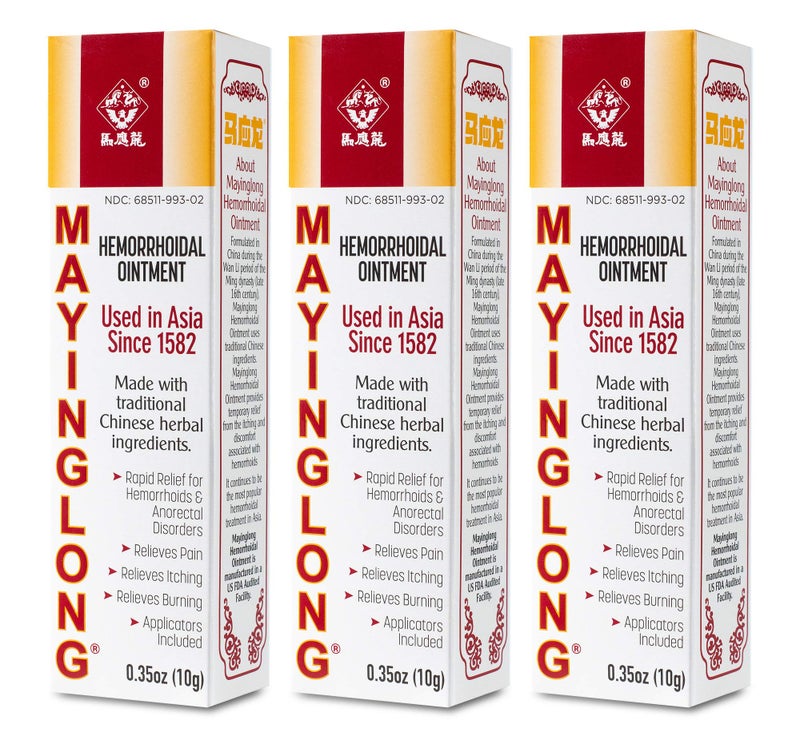 Mayinglong Musk Hemorrhoidal Ointment, Helps Relieve Itching, Burning, or Discomfort Fast (3 Pack) - Image 1
