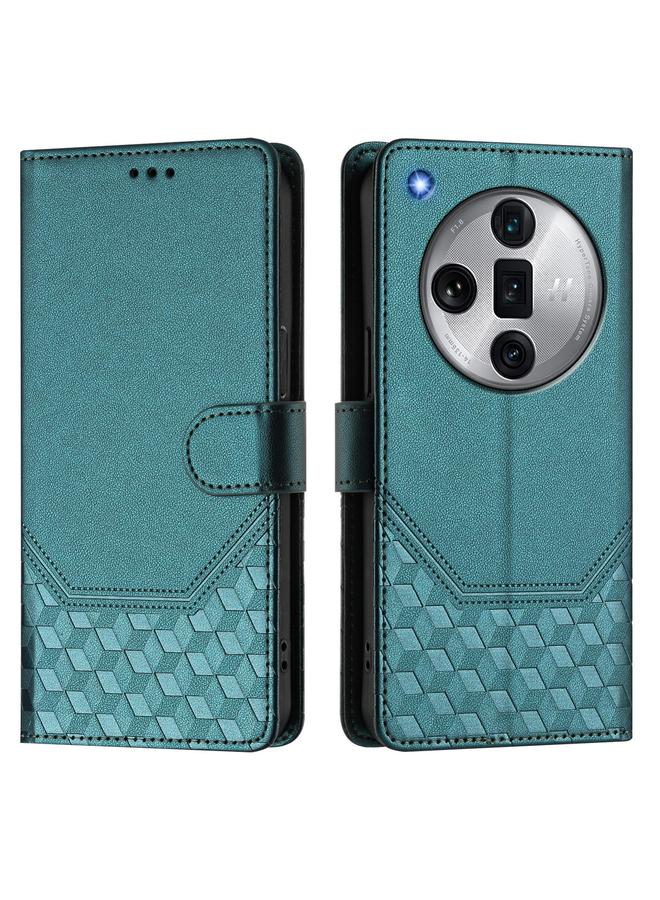 S-TOP Case For OPPO Find X7 Ultra Honeycomb Embossing RFID Leather Phone Case - Image 2