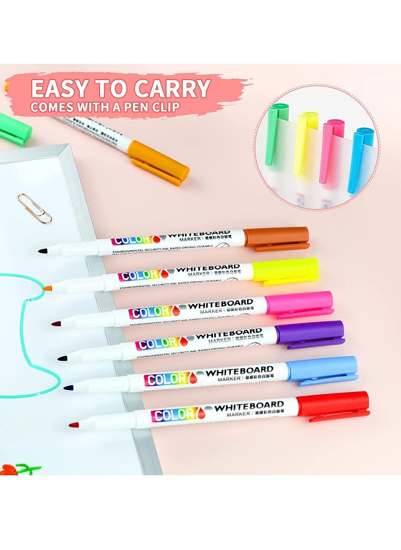 Generic - Dry Erase Markers, Fine Tip Whiteboard Markers, Assorted Colors 12 Pack - Image 1