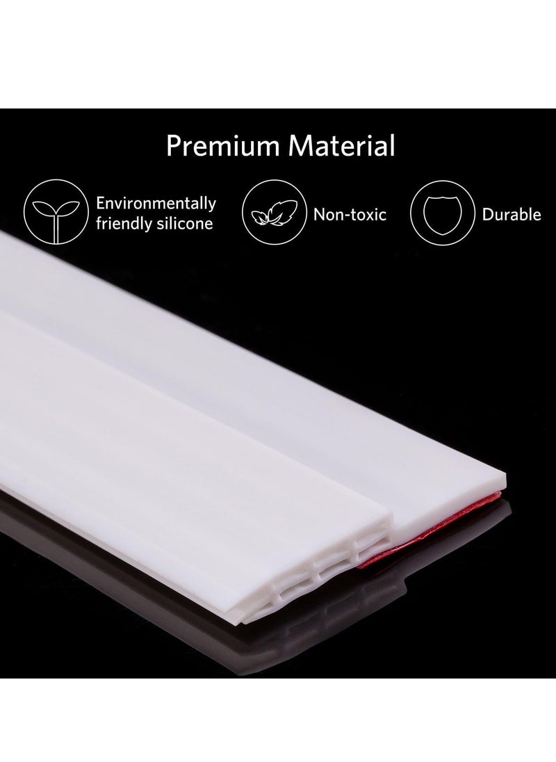 Door Draft Stopper Under Door Seal for Exterior/Interior Doors, Door Sweep Strip Under Door Draft Blocker, Soundproof Door Bottom Weather Stripping, 2 Inch W x 39 Inch L, White  - Image 2
