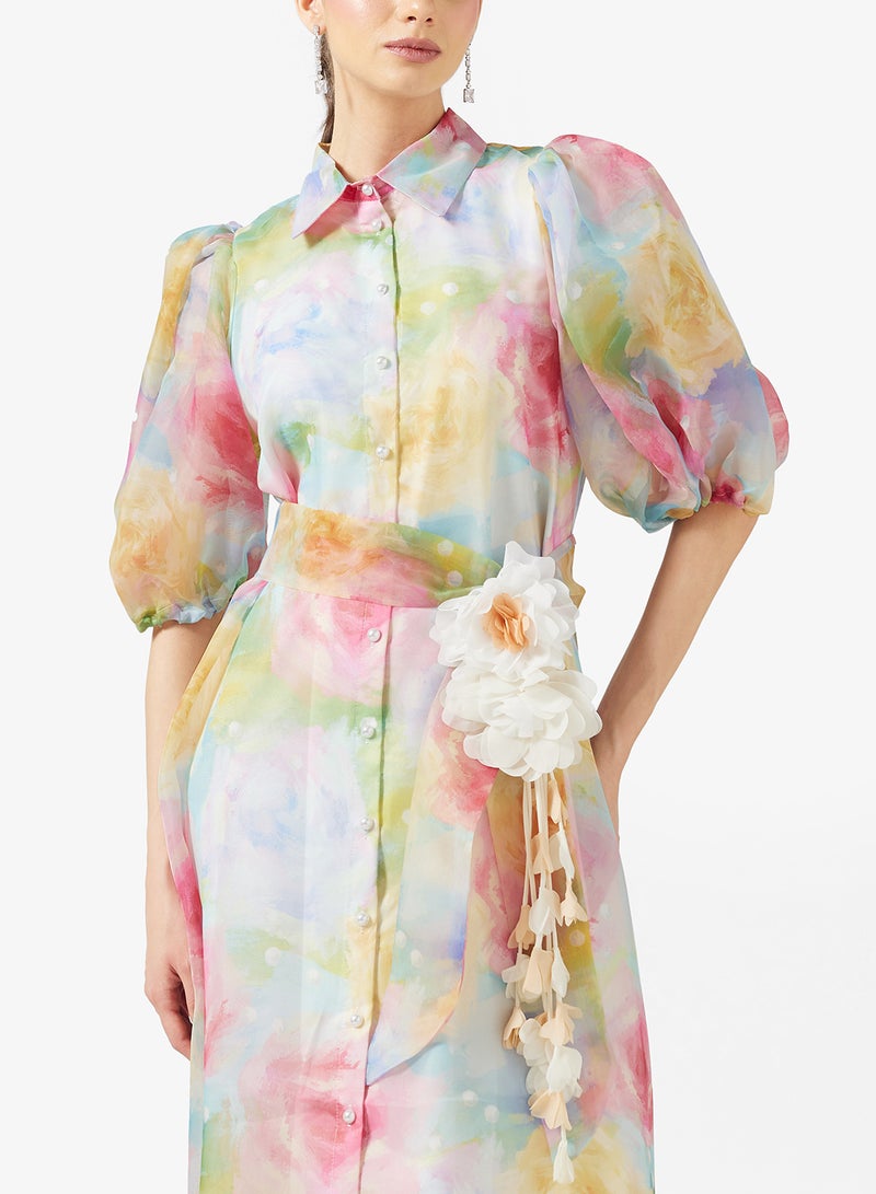 Khizana Floral Print Dress - Image 3