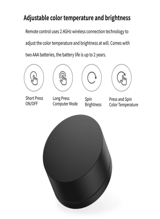 Xiaomi MI Desk Screen Light Bar Computer Monitor Hanging Lamp No Screen Reflection/Eye Comfort /Magnetic Rotation/USB Powered with 2.4G Wireless Remote Control Space Saving Light - Image 5