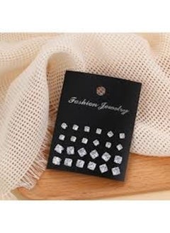 هويتك Elegant 12-Piece Crystal Stud Earring Set  - Image 2