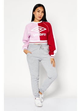 Women Crew Neck Long Sleeve Umbro Printed Crop Sweathirt, Red - pzsku/Z211DD4E0DD7B9AD0D513Z/45/_/1726109088/853fd71d-d728-47a9-8192-a87bfb360437