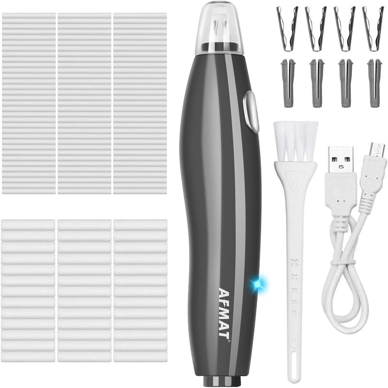 AFMAT Electric Eraser for Drawing,140 Erasers Refills, Rechargeable Electric Eraser for Artists, Rechargeable Battery Operated Pencil Erasers Kit for Drafting, Painting, Sketching, Architectural Plans - Image 1