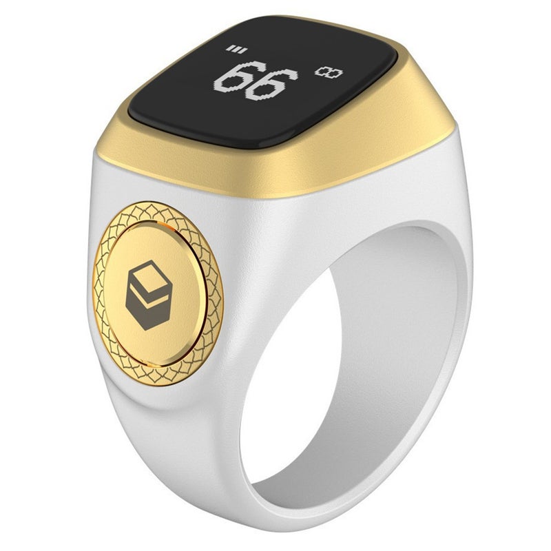 Muslim smart ring, electronic metal counter, 5 prayer time reminders, waterproof IP68, compatible with Bt5.1