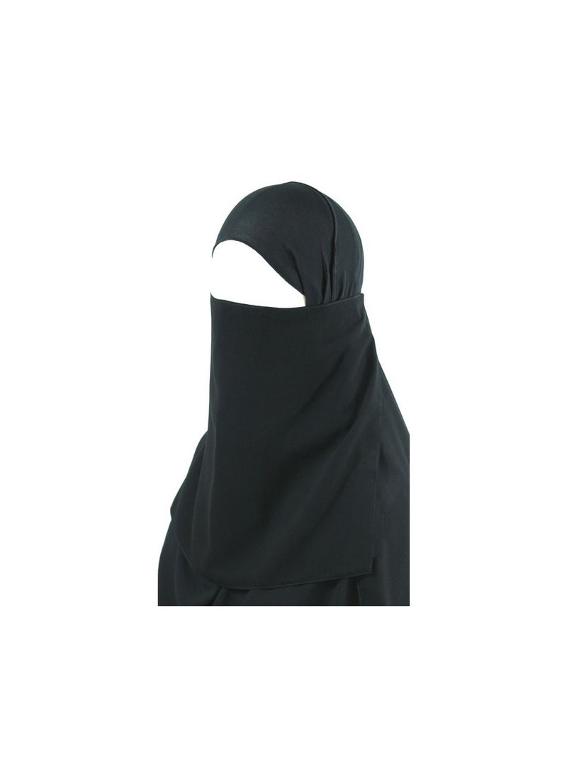 AL MAHJAR - Niqab With Elastic Band Elastic Half Niqab Half Niqab Face Cover One Size - AL MAHJAR - Image 1