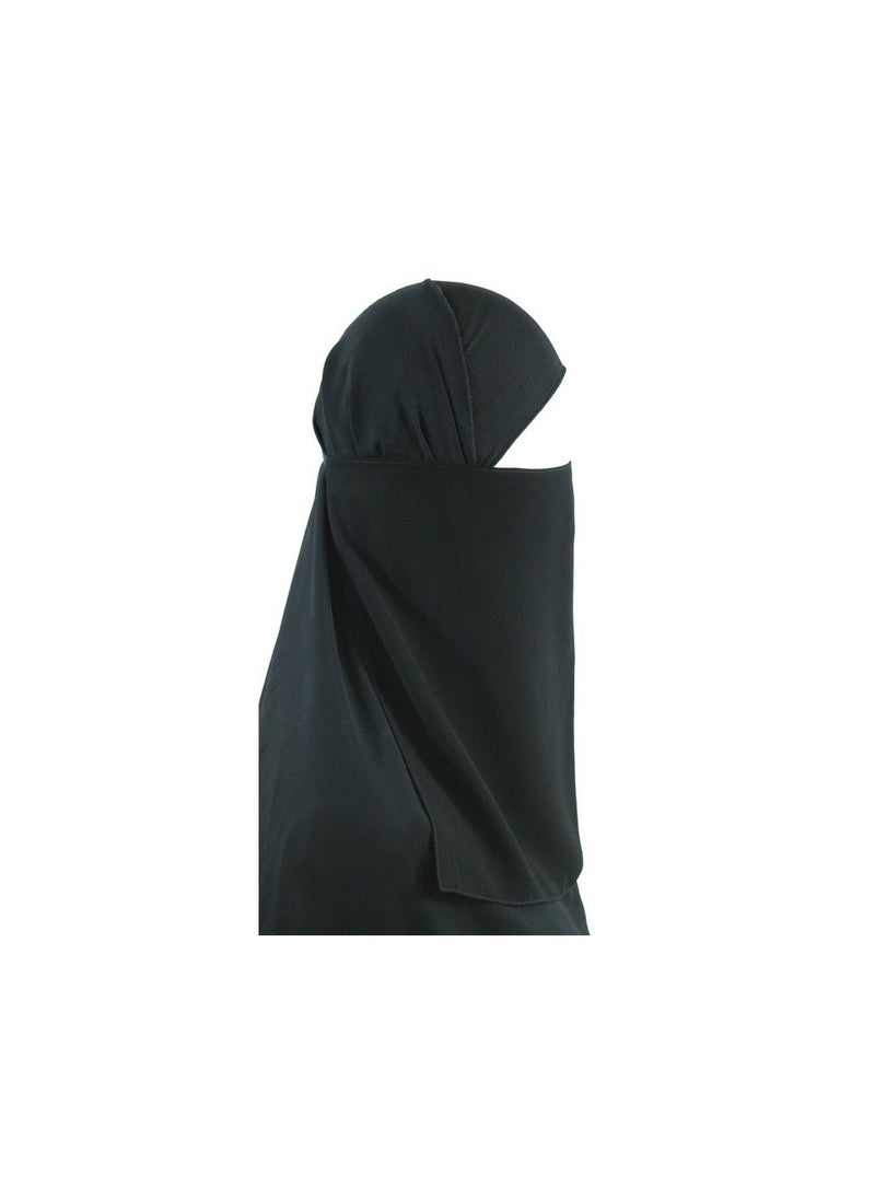 AL MAHJAR - Niqab With Elastic Band Elastic Half Niqab Half Niqab Face Cover One Size - AL MAHJAR - Image 1