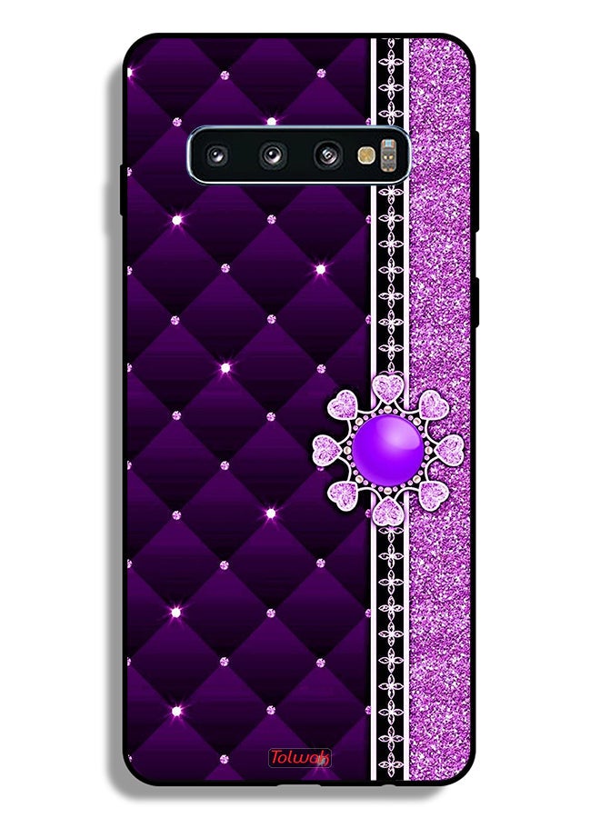 Tolwak Samsung Galaxy S10 Plus Protective Case Cover Glitter Hearts - Image 2