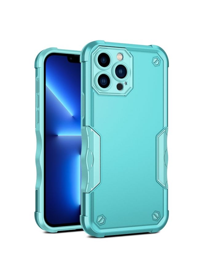 Generic Case Cover For iPhone 13 Pro Non-slip Armor Phone Case Mint Green 