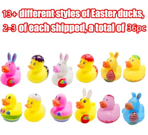 Cherislpy 36 Pcs Easter Rubber DucksBaby Showers AccessoriesMini 216 Bunny Duckies Bath Toys for Kids Girls Boys Fun Bath Easter Basket Stuffers Eggs Fillers Party Favors GiftsEaster - Image 5