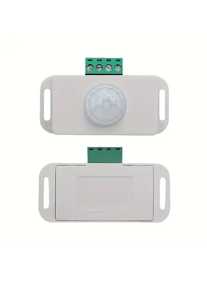 1pc White DC 12V 24V 36V Hardwired PIR Motion Sensor Light Switch Automatic On Off Infrared Detector Timer Free Operation For LED Strip Ceiling Wall Mountable Module Compatible With Smart Systems - Image 4