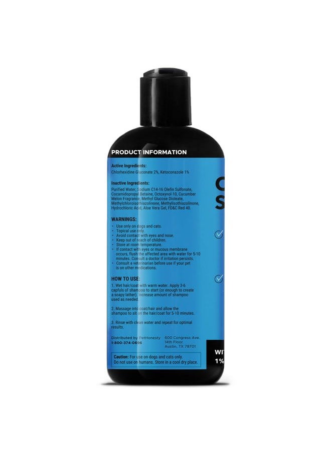 PETHONESTY - Chlorhexidine Cat & Dog Seasonal Itch Relief Shampoo, for Allergies, Itching, Skin and Coat Supplement, Helps Shedding, Hot Spots, Deodorizing Dog Shampoo & Grooming Supplies,16oz - Image 1