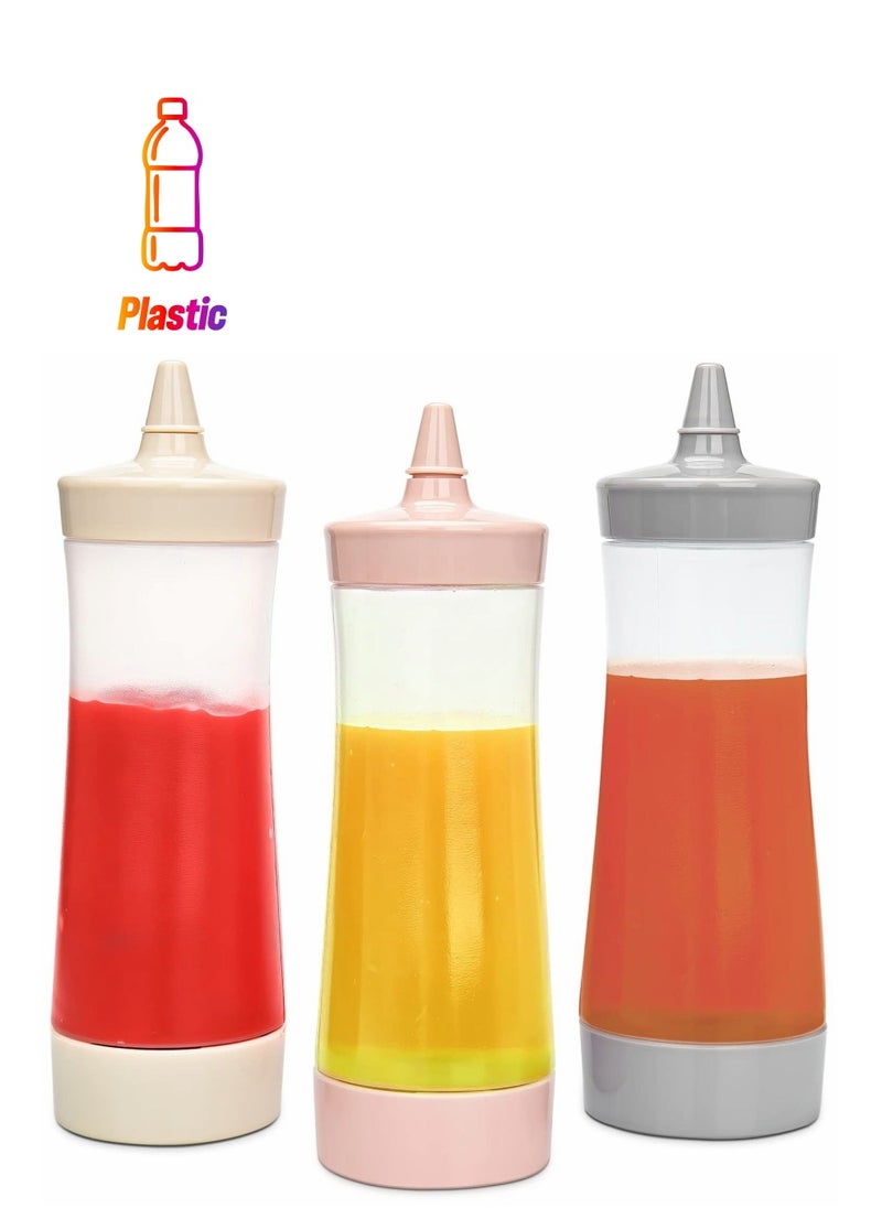 Y&D Porous Squeeze Bottles, Leak Proof Refillable Condiment Container for Kitchen Use, Salad Dressings, top dispensers ketchup mustard mayo hot sauces olive oil(12 oz)  - Image 1