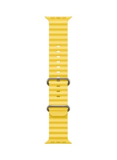 CATANES Apple Watch Ocean Band 49mm 45mm 44mm 42mm Soft Silicone Loop Strap for iWatch Series Ultra/8/7/SE/6/5/4/3/2/1 Yellow  - Image 3