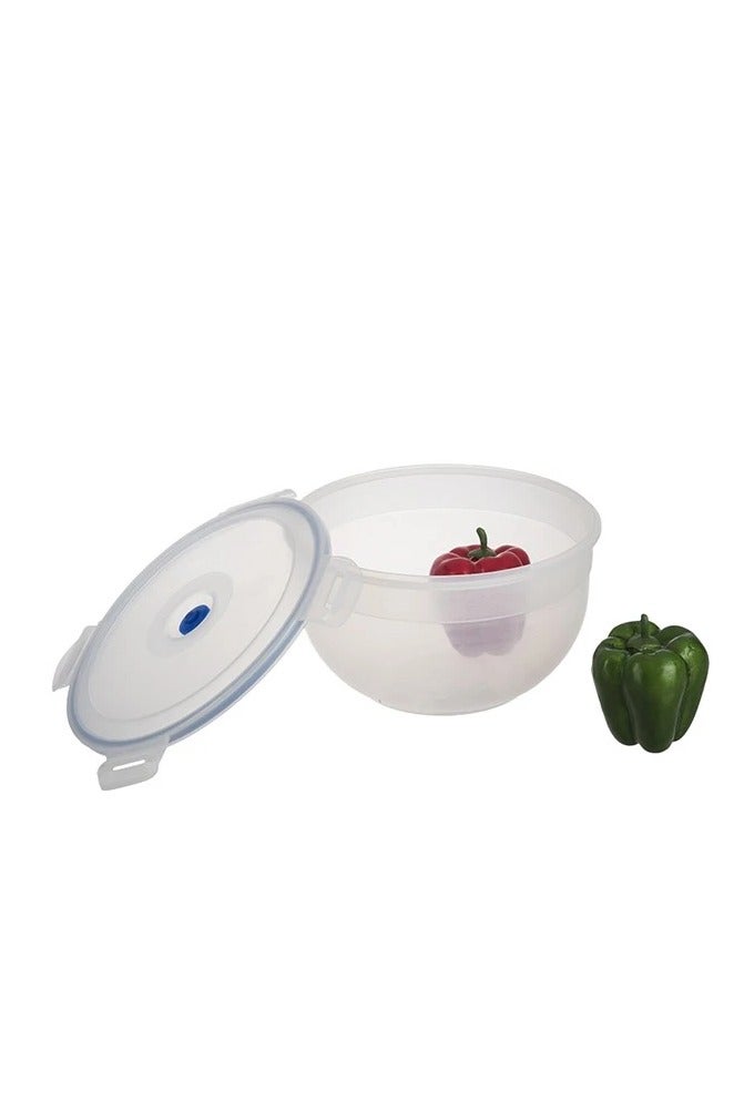 Plasticna Set of 5 transparent bowls with lids For mixing, fermenting bread and preserving foods - Image 2