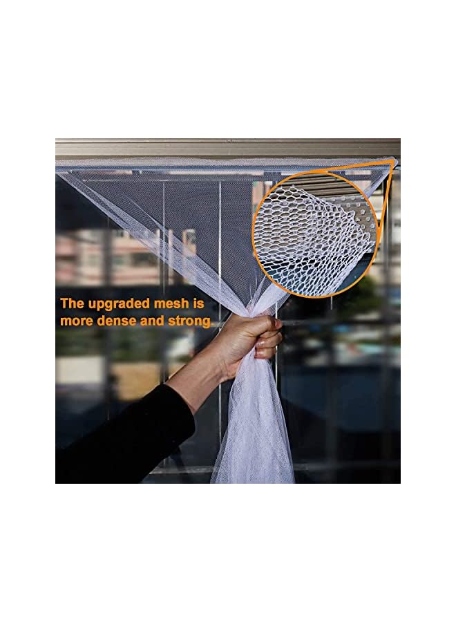 The Bros شبكات شاشة الطيران 3 عبوات - 1.5م × 2م مجموعة واقي من البعوض والحشرات مع شريط لاصق ذاتي 3 لفات شريط شفاف قطع بدون حفر (أسود) - Image 3