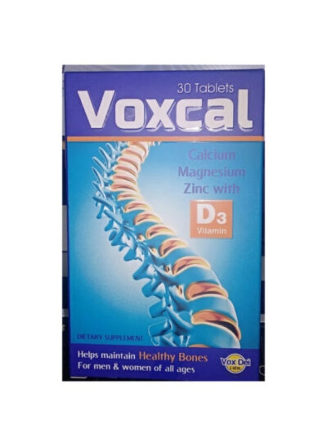 Voxcal Plus Calcium Magnesium Zinc with Vitamin D3 Tablets Bone & Teeth Health Supplement 30 Tablets