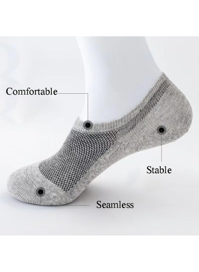 3 Pairs Men’s Non-Slip No Show Socks, Low Cut Invisible Liner Ankle Socks, Breathable Sweat-Absorbent S/M - Image 3