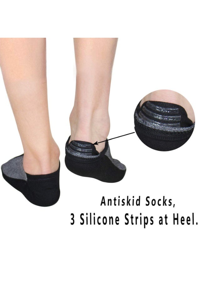 3 Pairs Men’s Non-Slip No Show Socks, Low Cut Invisible Liner Ankle Socks, Breathable Sweat-Absorbent S/M - Image 4