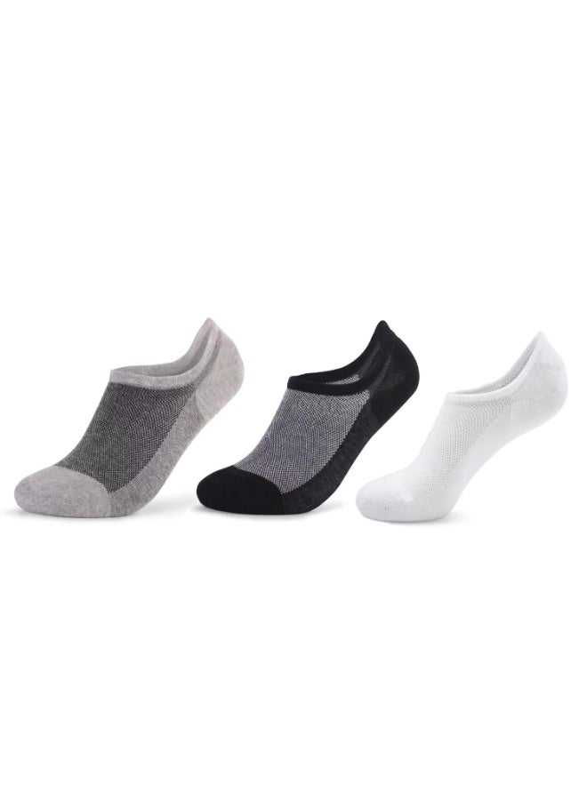 3 Pairs Men’s Non-Slip No Show Socks, Low Cut Invisible Liner Ankle Socks, Breathable Sweat-Absorbent S/M - Image 1