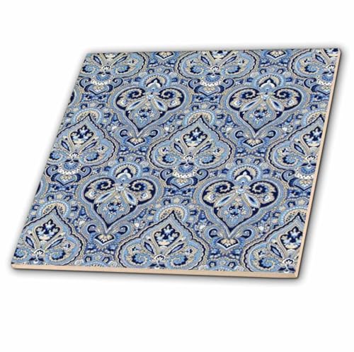 3dRose French Paisley Blue - Ceramic Tile, 12-Inch (ct_59830_4) - Image 5