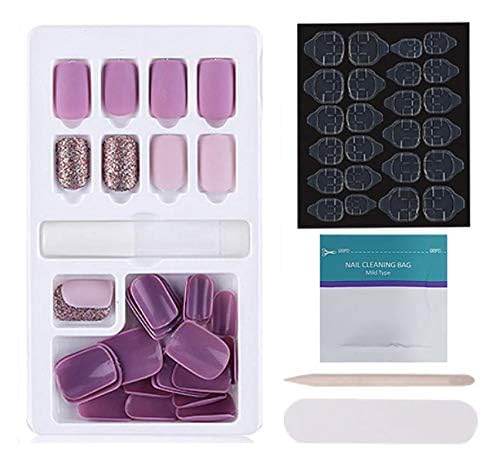 STORE 2508 Store2508 Press on Gel Nails 30 Pcs With Double Sided Jelly Adhesive Nail Glue Nail Filer MB658_DESIGN 010 - Image 2