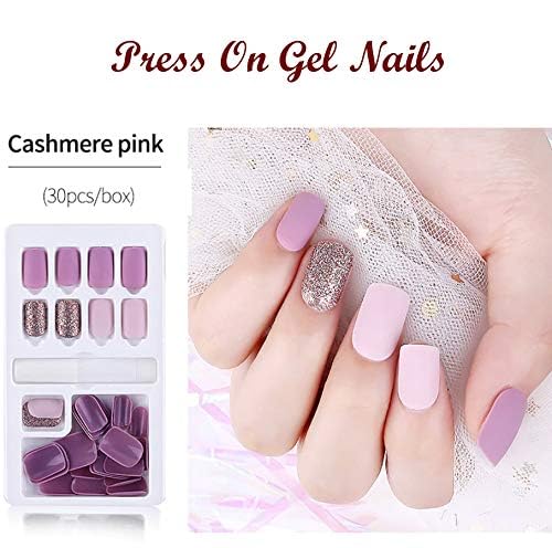STORE 2508 Store2508 Press on Gel Nails 30 Pcs With Double Sided Jelly Adhesive Nail Glue Nail Filer MB658_DESIGN 010 - Image 3